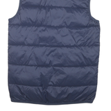 SWISSTECH Mens Blue Sleeveless Puffer Jacket M Polyester Blend Zip Casual