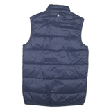 SWISSTECH Mens Blue Sleeveless Puffer Jacket M Polyester Blend Zip Casual