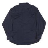 CARHARTT Mens Navy Work Shirt L Button Down Long Sleeve Heavywear