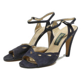 MARCOS Womens Strappy Platform Heels Leather Black UK 6 Comfortable Stylish