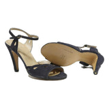 MARCOS Womens Strappy Platform Heels Leather Black UK 6 Comfortable Stylish