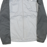 THE NORTH FACE Womens Grey & Dark Grey Outdoor Jacket M Polyester Blend Zip