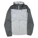 THE NORTH FACE Womens Grey & Dark Grey Outdoor Jacket M Polyester Blend Zip