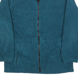 EDDIE BAUER Womens Blue Plain Full Zip Polyester Jumper S Fleece Casual Outdoor