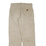 CARHARTT Mens Jeans Beige Regular Straight Denim Fair W32 L34 Workwear Utility