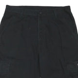 WRANGLER Mens Black Cargo Shorts XL W36 Cotton Blend Casual Pockets