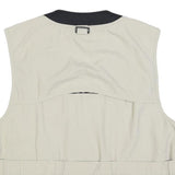 COLUMBIA Mens Beige Utility Zip Vest M Polyester Blend Outdoor Casual