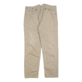 LEVI'S Mens Beige Cotton Blend Relaxed Straight Trousers W34 L30 Casual Button