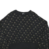 NIKE Womens Black Crew Neck S Sweatshirt All Over Print Cotton Blend