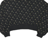 NIKE Womens Black Crew Neck S Sweatshirt All Over Print Cotton Blend