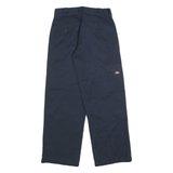DICKIES Mens Cotton Blend Blue Loose Straight Trousers W27 L30 Workwear