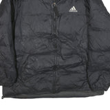 ADIDAS Mens Black Bomber Jacket 2XL Polyester Blend Plain Zip Closure Casual