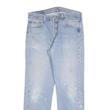 LEVI'S 501 Mens Jeans Blue Regular Straight Denim Light W34 L32 Classic Button