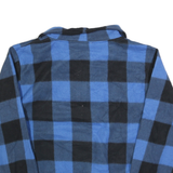 TRADER BAY Womens Blue & Black Patterned Jumper Pullover Check Round Neck