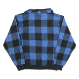 TRADER BAY Womens Blue & Black Patterned Jumper Pullover Check Round Neck