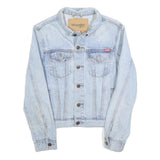WRANGLER Womens Blue Denim Jacket S Cotton Button Classic Fit Light Wash