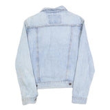 WRANGLER Womens Blue Denim Jacket S Cotton Button Classic Fit Light Wash