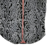 Womens Grey Black Animal Print Faux Fur Jacket L Polyester Blend Sleeveless Open