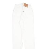 LEVI'S 512 TAPERED Womens Jeans White Slim Tapered Denim W22 L32 Classic Zip
