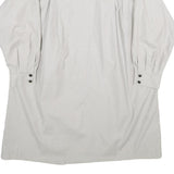 Womens White Cream Jacket UK 8 Polyester Blend Button Closure Plain Elegant