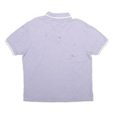 TOMMY HILFIGER Mens Light Purple Polo Shirt Short Sleeve Cotton L Casual Top