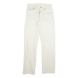 LEVI'S 501 Mens Jeans White Regular Straight Denim W28 L32 Button Classic Cotton