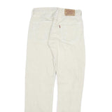 LEVI'S 501 Mens Jeans White Regular Straight Denim W28 L32 Button Classic Cotton