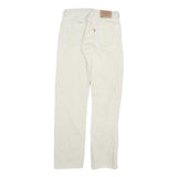 LEVI'S 501 Mens Jeans White Regular Straight Denim W28 L32 Button Classic Cotton