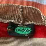 1970s Fauler Striped Top - 2XS Beige Viscose Blend