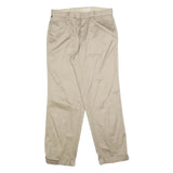 DOCKERS Mens Cotton Blend Beige Regular Straight Trousers W30 L30 Casual Smart