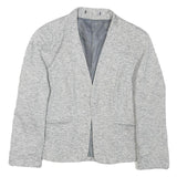 Womens Grey Classic Jacket XS Polyester Blend Plain Stylish Lightweight