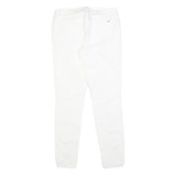 TOMMY HILFIGER Womens Slim White Denim Jeans W30 L29 Classic Zip Pocket