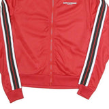 SUPPLY AND DEMAND Womens Red Polyester Blend Track Jacket UK 10 Stripe Detail