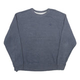 CHAMPION Mens Blue Crew Neck L Cotton Blend Sweatshirt Classic Logo Pullover
