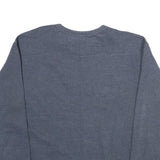 CHAMPION Mens Blue Crew Neck L Cotton Blend Sweatshirt Classic Logo Pullover
