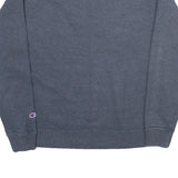 CHAMPION Mens Blue Crew Neck L Cotton Blend Sweatshirt Classic Logo Pullover