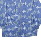 WEAR IT Mens Blue Print Zip Jacket M Nylon Casual Outdoor Patterned