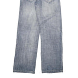 BLUEWAY Womens Jeans Blue Regular Straight Denim Light W28 L31 Casual Zip Pocket