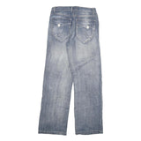 BLUEWAY Womens Jeans Blue Regular Straight Denim Light W28 L31 Casual Zip Pocket