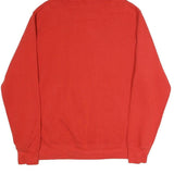 NIKE Mens Red Pullover Hoodie L Cotton Casual Sportswear
