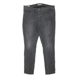 LEVI'S Womens Slim Black Denim Jeans Zip W37 L31 Stylish Casual