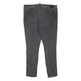 LEVI'S Womens Slim Black Denim Jeans Zip W37 L31 Stylish Casual