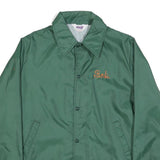 MVP Mens Green Synthetic Button Jacket L Plain Lightweight Workwear