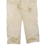 DICKIES Mens Regular Beige Cotton Blend Regular Fit Trousers W36 L29 Workwear