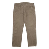 WRANGLER Mens Regular Fit Beige Cotton Denim Jeans W36 L30 Classic Style Zip