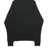 ELLESSE Womens Black Pullover Hoodie UK 10 Logo Print Cotton Blend