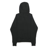 ELLESSE Womens Black Pullover Hoodie UK 10 Logo Print Cotton Blend