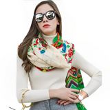 Anyyou 100% Pure Merino Wool Green Stylish Poncho Winter Large Scarf With Trendy Pashmina Shawl Bandana For Womenfashion Design