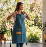 Anypron Canvas Gardening & Workshop Apron with Tool Pockets – Heavy-Duty Workwear for Men & Women