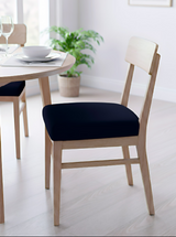 Anyseat Black Plain No Print Chair Cover – Stretch Washable Removable Seat Cover for Dining & Kitchen